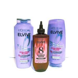 L’Oreal Paris ELVIVE Bundle - Hydrating Shampoo and Conditioner & Wonder Water